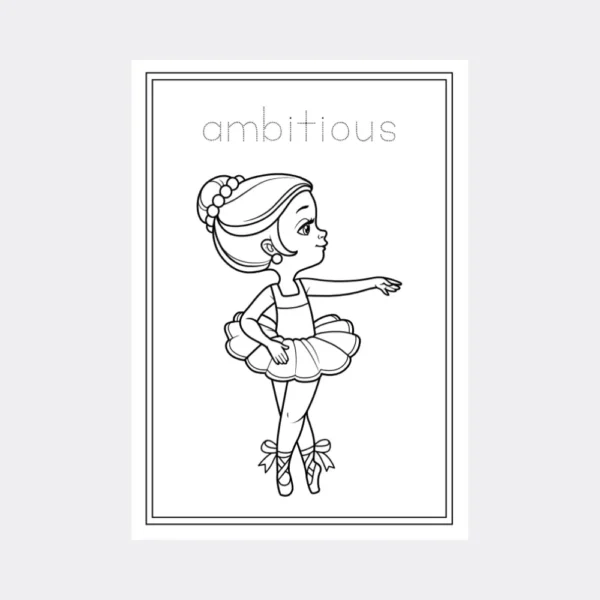 Affirmations Coloring Booklet in Grayscale Illustration Style - Image 5