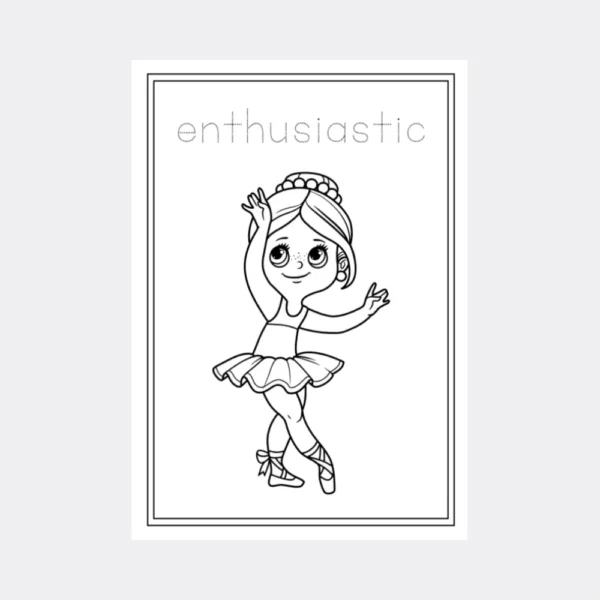 Affirmations Coloring Booklet in Grayscale Illustration Style - Image 3