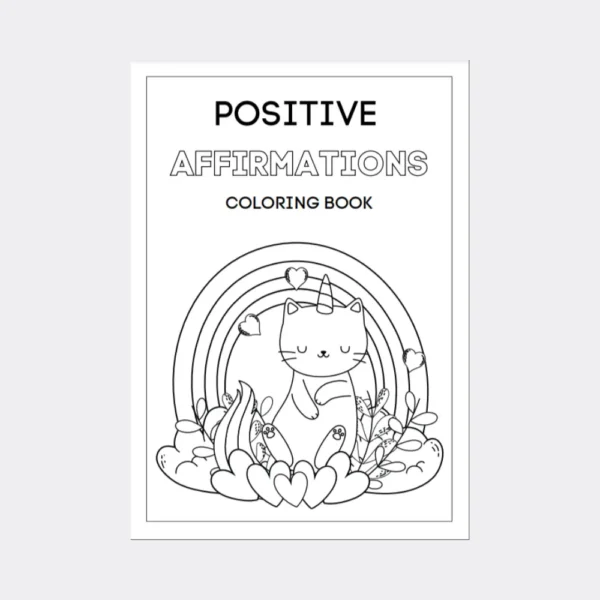 Cat Unicorn Positive Affirmations Coloring Book - Image 2