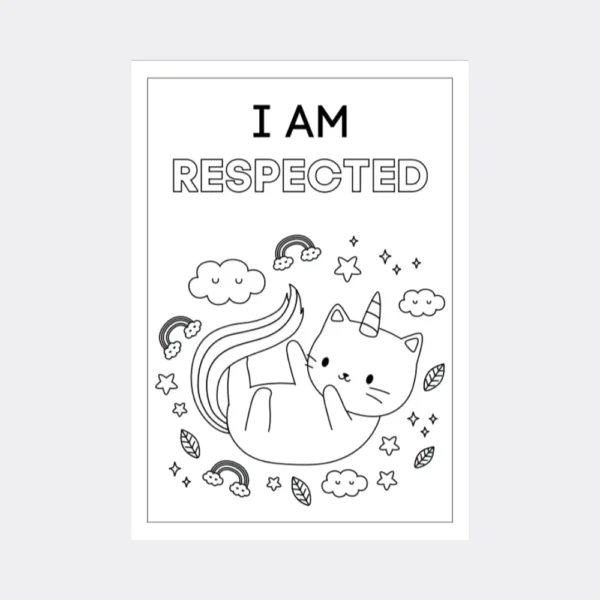 Cat Unicorn Positive Affirmations Coloring Book - Image 3