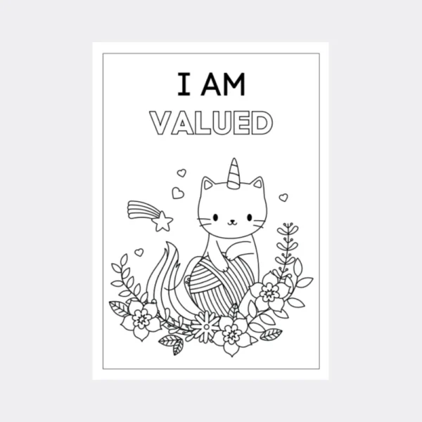 Cat Unicorn Positive Affirmations Coloring Book - Image 4