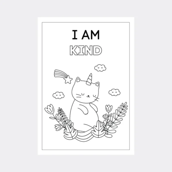 Cat Unicorn Positive Affirmations Coloring Book - Image 5