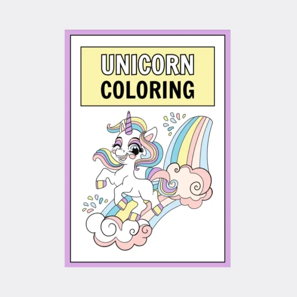 Unicorn Affirmations Coloring Booklet – Grayscale Illustrative